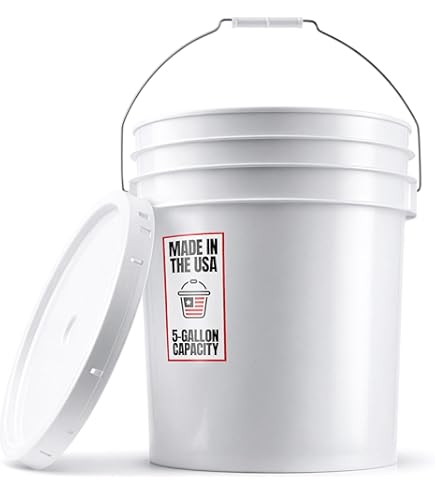 Amazon.com: Leaktite 5GLSKD 5 Gallow White Plastic Bucket/Pail w