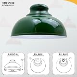 LEDSone Retro Green Metal Ceiling Lampshade 29cm Easy Fit Pendant Light view 2