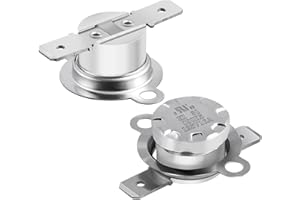 Awozkcd UL KSD301 125V 16A Thermal Fuse, Normally Open N.O Thermal Switch Circuit On at 90°C/194°F and Off at 70°C/158°F, Auto Reset Disc Bimetal Limit Thermostat, 2 pcs