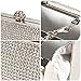 Anladia Shimmering All-Over Diamante Covered Evening Bag Small Box Shape Clutch