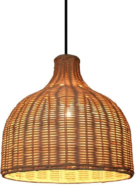 Amazon Co Jp Cssykv 和風シャンデリア竹のランプシェード手作りの枝編み細工品竹と籐の照明のつるランプ昔ながらのオリジナルのランプ竹lantern E27 ホーム キッチン