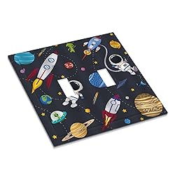 Wpshijia Rocket Planets Astronaut Blue Decorative 2