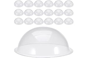 MAGICLULU 50pcs Clear PVC Half Dome Transparent Craft Dome Lid for DIY Micro Landscape Snow Globe Replacement