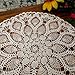 kilofly Handmade Crochet Cotton Lace Table Sofa Doily, Waterlily, White, 20 inch