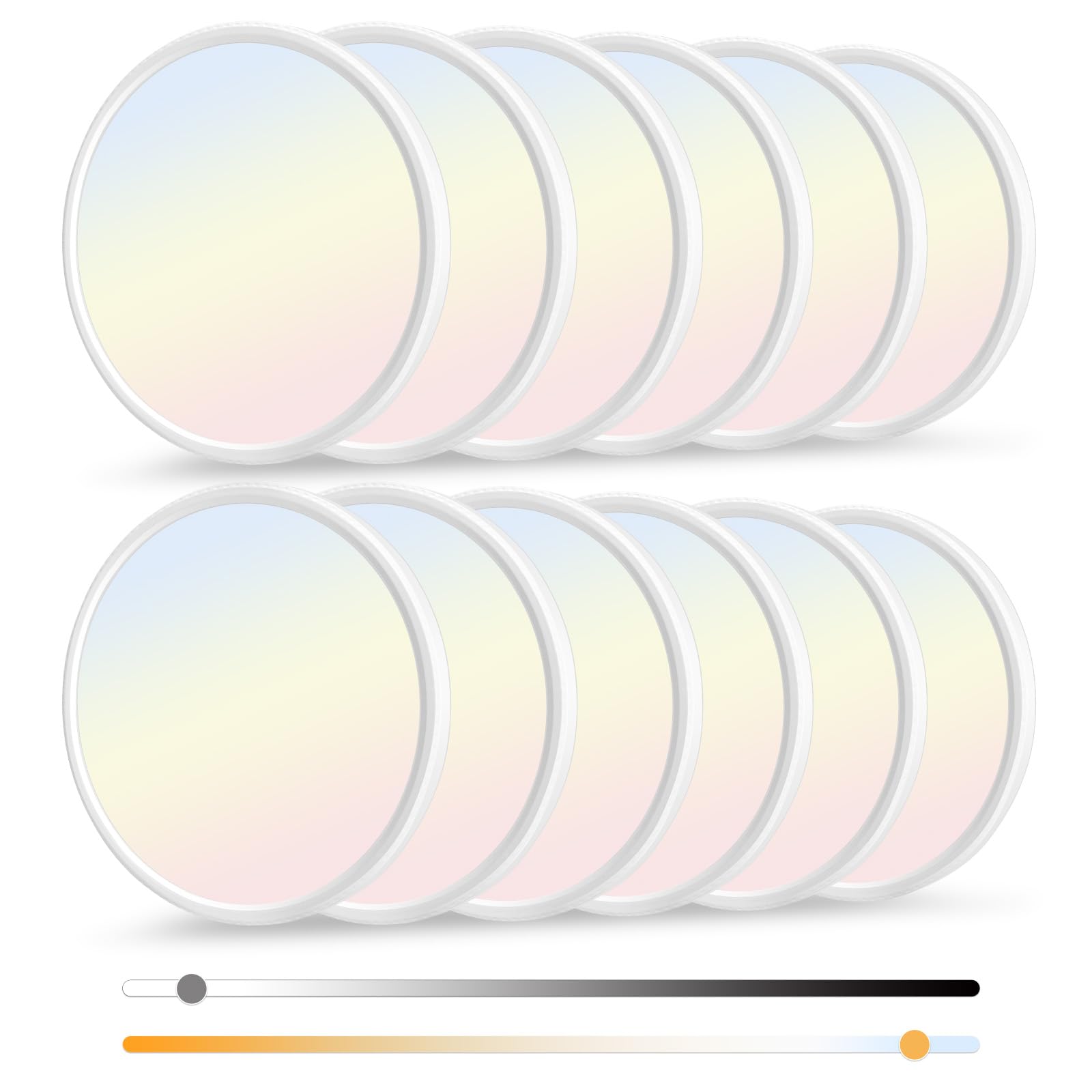 Photo 1 of 12 Pack 12 Inch Dimmable LED Flush Mount Ceiling Light Fixture 28W 3200LM 5 Color Temperature in One Super Slim Round Ceiling Lamp Low Profile Ceiling Lights for Living Bedroom Kitchen Laundry White