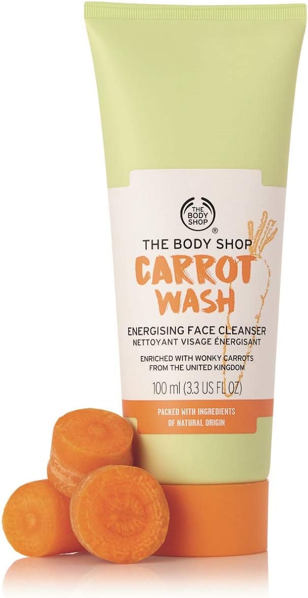The Body Shop Carrot Wash Energizing Face Cleanser 100ml, this vegan treat leaves skin feeling cleansed, smoother - Image 3