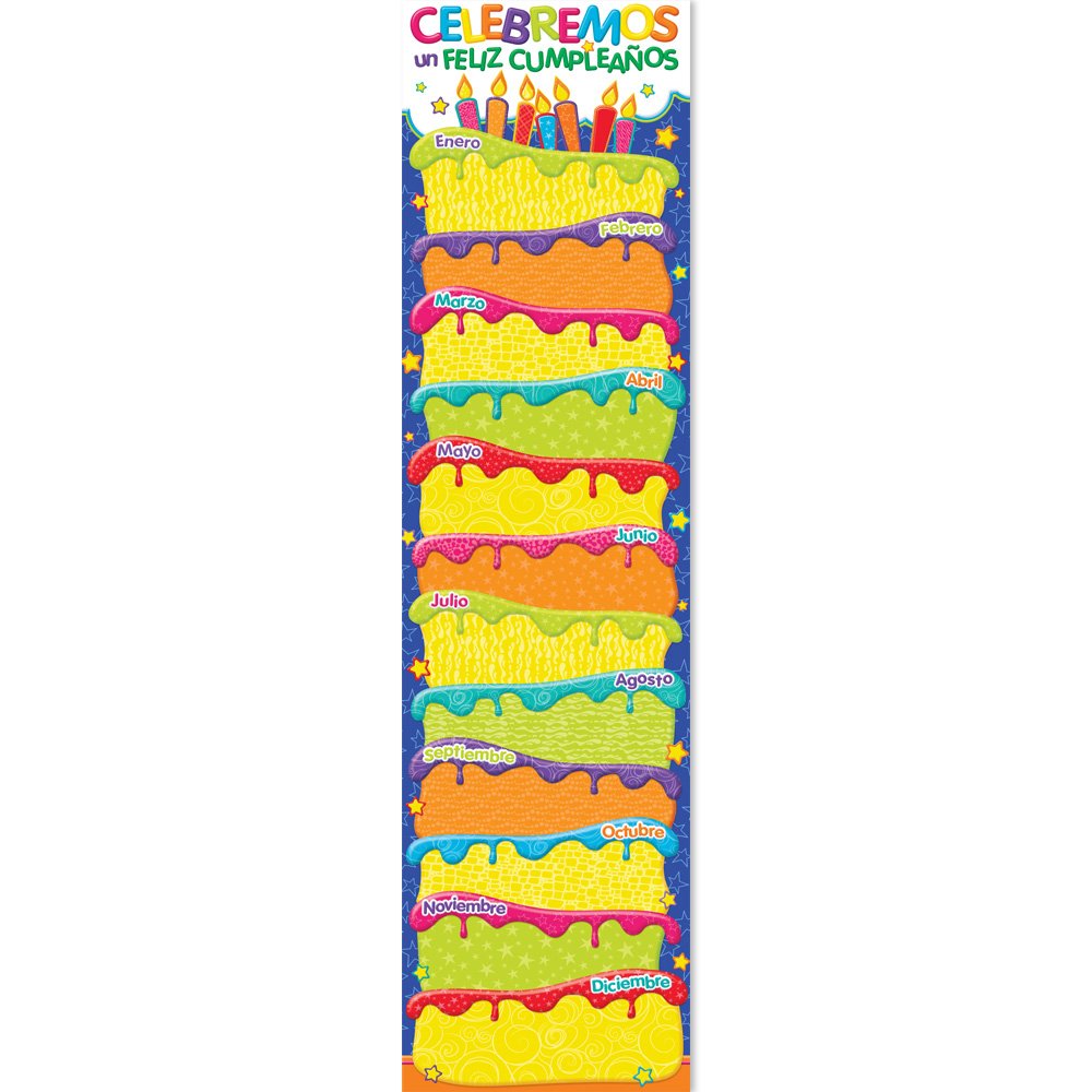 Eureka Classroom Banners, Color My World Spanish Birthday - Vertical