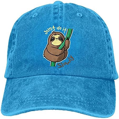 NEW FACUP Just Do It Slowly Unisex Washed Twill Cotton Baseball Cap Vintage Adjustable Hat
