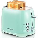 REDMOND Toaster 2 Slice, Stainless Steel Toaster with 1.5”Wide Slots, Retro Toaster 2 slice with Cancel, Bagel, Deforst Funct