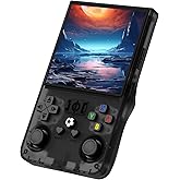 WDYQJE R36MAX Retro Handheld Games Console, Retro Game Console with 4.0 inch IPS HD Screen-Black