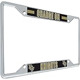 Desert Cactus University of Central Florida License Plate Frame Knights UCF Holder for Front or Back of Car Metal Car Tag Holder Officially Licensed (Slogan 2)