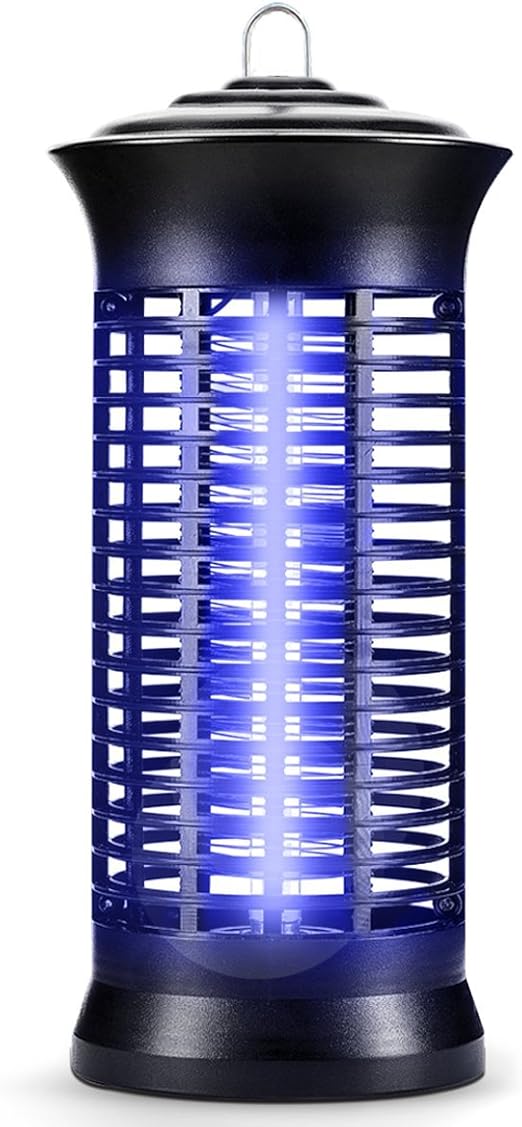 Amazon 電撃殺虫器 電気蚊取り器 電撃殺虫灯 殺虫ライト 捕虫器 薬剤不用 蚊取り機 誘蛾灯 Uv光源誘引式 無音 省エネー 家庭用殺虫灯 無害な殺虫灯 赤ちゃんやペットにも安心 寝室 リビング 居間 台所 室内用 ブラック 捕虫器