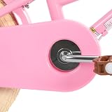 STITCH MANCHI 12 Inch Kids Bike with Basket Stabiliser Pink Girls 3-4 view 4
