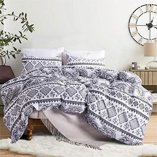 Carisder Microfiber Duvet Cover Set Bohemian Bedding Set Floral Comforter Cover Set Children Bedding Bohemia Twin