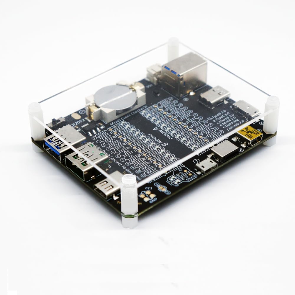 Photo 1 of Treedix USB Cable Tester Board USB Cable Checker Data Wire with Acrylic Case Charging Test Data Line Type-C Micro Type A Type B