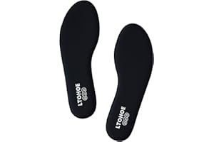 LTOHOE Memory Foam Insoles for Women, Replacement Shoe Inserts for Work Boot, Running Shoes, Hiking Shoes, Sneaker, Cushion Shoe Insoles Shock Absorbing for Foot Pain Relief, Comfort Inner Soles Black US 8