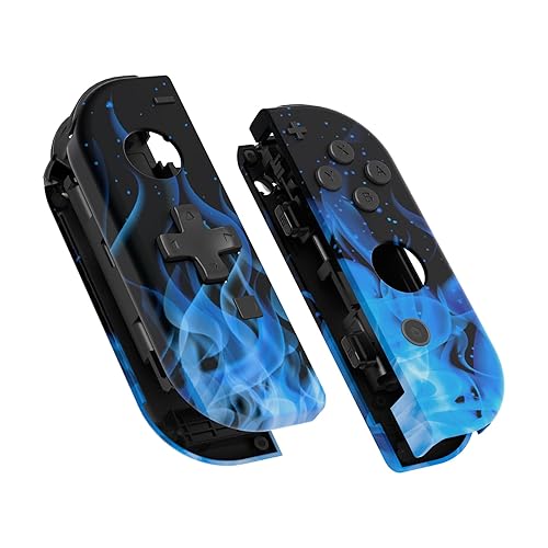 eXtremeRate Blue Flame Soft Touch Joycon Handheld Controller