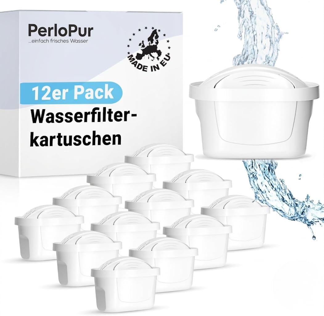 PearlCo unimax - 12 Pack Water Filter Cartridges (Compatible with Brita® Maxtra®)