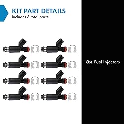 TRQ Fuel Injector Set Compatible with 2005