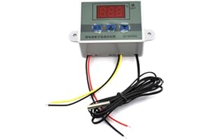 HJGARDEN HJ Garden XH-W3002 Mini Thermostat DC 12V 10A Digital LED Temperature Controller -50 to 110 Degree Heating/Cooling Temperature Control Switch with Waterproof Sensor Probe