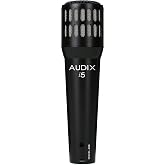 AUDIX i5 Dynamic Instrument Microphone: Pro Snare Mic/Guitar Amp Microphone - Black