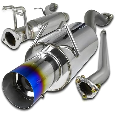 DNA Motoring For 00-05 Mitsubishi Eclipse 3G V6 Stainless Steel Cat-Back Exhaust Kit w/Rolled Muffler Tip