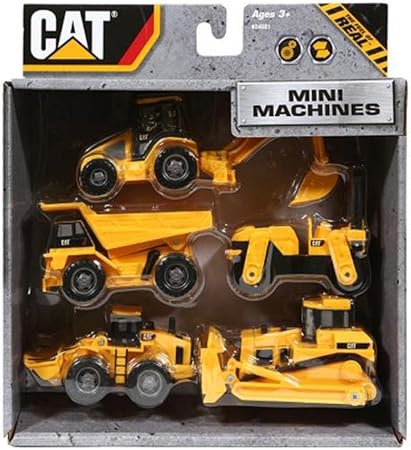 Amazon Cat ミニマシン5パック マニュアルおもちゃ ダンプトラック ホイールローダー ショベルカー ブルドーザー ローラー 並行輸入品 おもちゃ おもちゃ