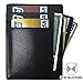 Aonal Mens Slim RFID Blocking Front Pocket Card Wallet Crosshatch Black
