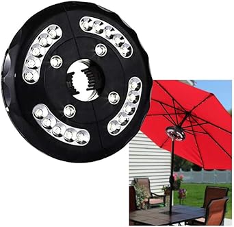 Outdoor 20 4 Plug In Rechargeable Sun Umbrella Lights Patio Umbrella Lights Beach Umbrella Stall Ceiling Lights Tent Umbrella Lights Black Yellow Amazon Co Uk Lighting