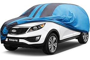 Kaugung Car Cover Waterproof Custom Fit Kia Sportage（2010-2024）, Full Exterior Cover for Automobiles Lightweight Resistant Outdoor Sun UV Rain Dust Snow Wind Protection.