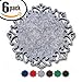 Coasters For Drinks Absorbent, Gray - Pretty & Functional Home Decor Absorb Moisture From Cold Drink To Protect Table Surface, Set of 6 Large Size Felt