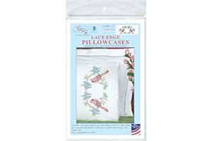 JACK DEMPSEY NEEDLE ART Jack Dempsey Pillowcase Lace Cardinals