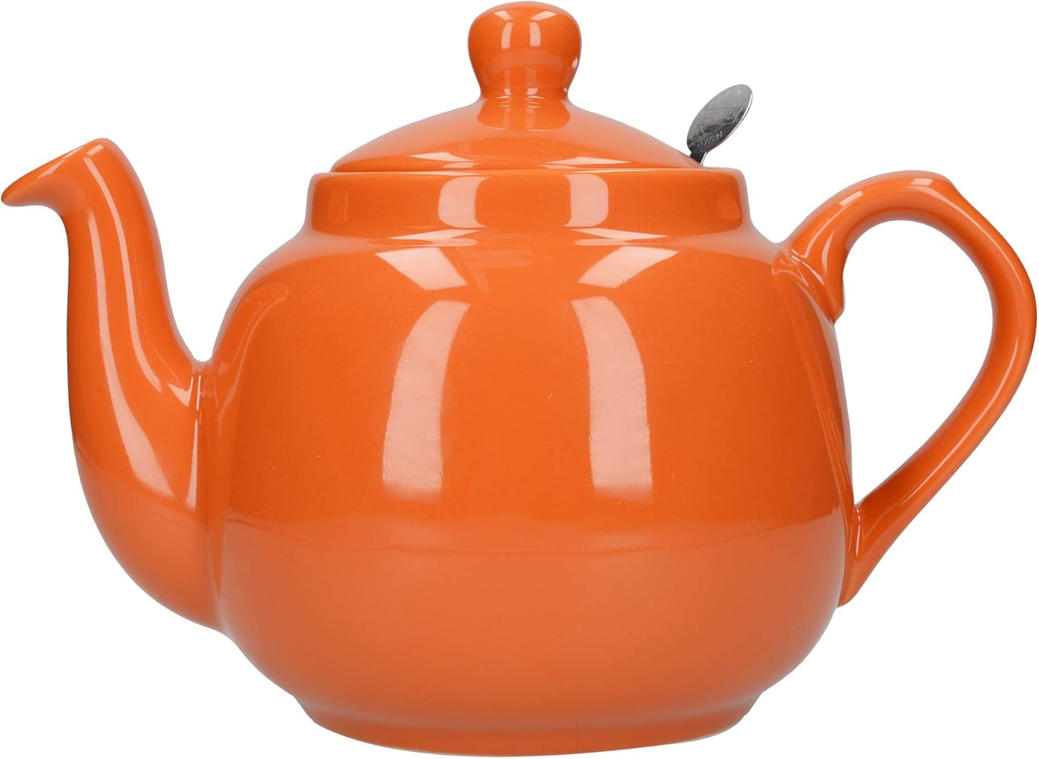 London Pottery Farmhouse Small Teapot with Infuser, Ceramic, Orange, 2