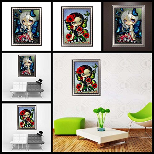 Chige DIY 5D Diamond Painting Kit, Cross Stitch Craft Kits Rhinestone Embroidery Wall Stickers Pasted Picture Drawing for Living Room Craft Home Wall Decor (Girl) - Thumbnail 6