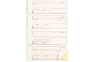 Blueline Security Receipts, 200 Numbered Carbonless Duplicates, English, 10-7/8" x 8" (DC74)