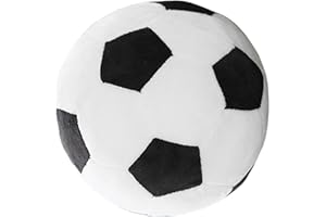 Football Shape Stuffed Pillow Decorative and Functional Soccer Plush Cushion, Soft for Home and Travel Car Football Decoratio