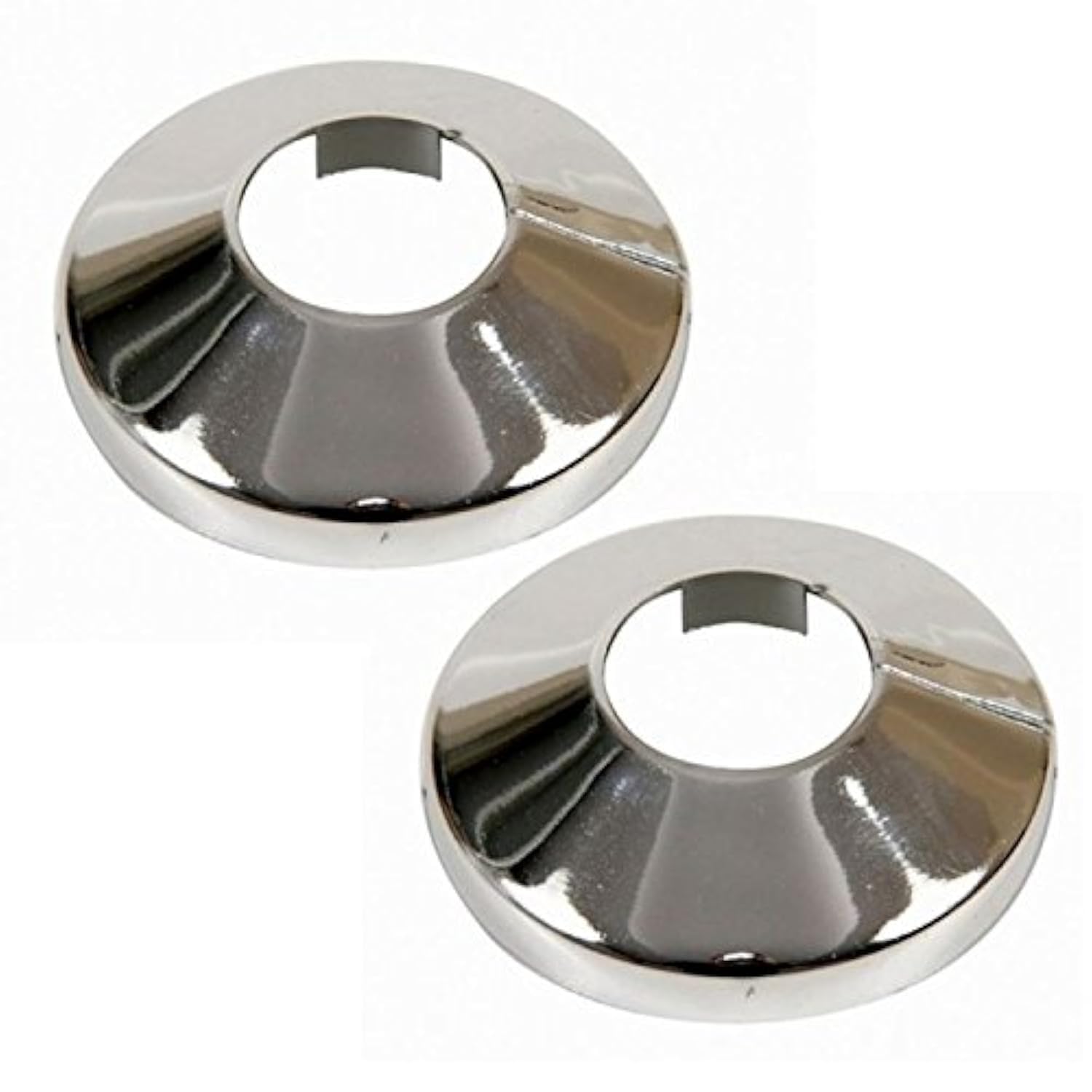 PLUMBING4HOME 2x Pieces Chromed PVC Plastic Radiator Pipe Cover Collar Rose 20mm Diameter