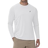 Runhit Men's UPF 50+ Sun Protection Shirts Long Sleeve UV Swim Shirt Fishing Hiking Running Rash Guard Quick Dry Lightweight