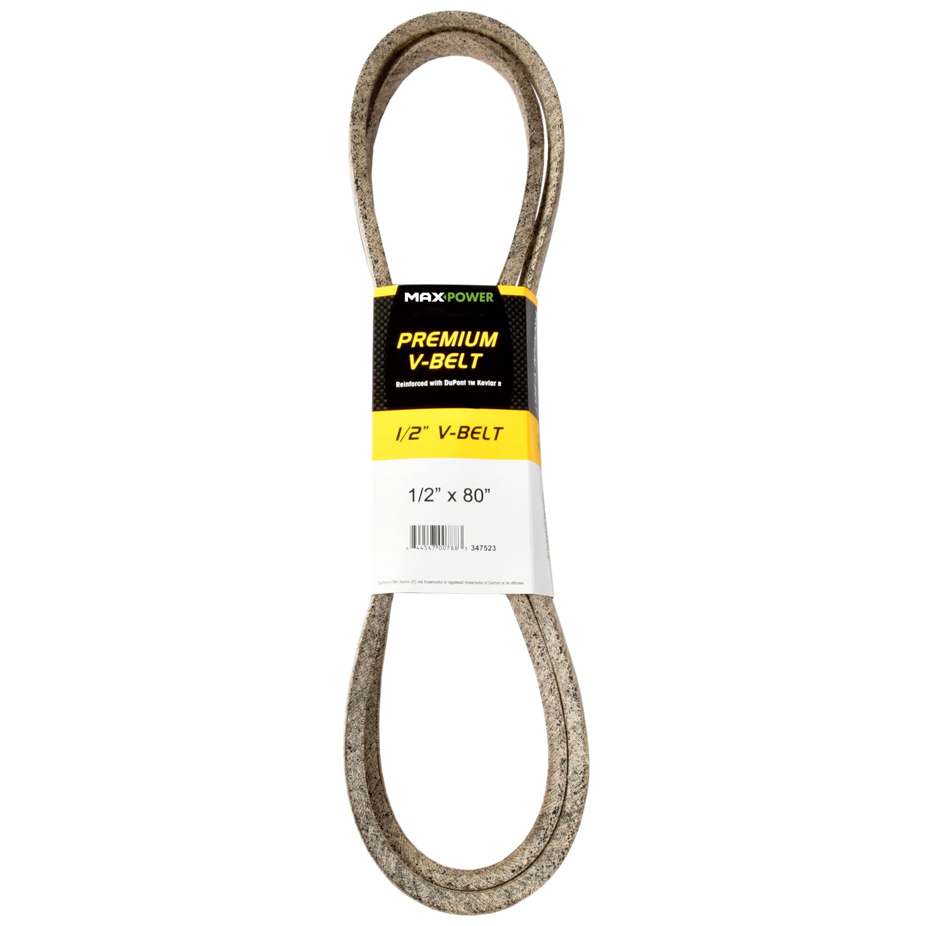 Maxpower 347523 Premium Belt Reinforced with Kevlar Fiber Cords, 1/2" x 80"