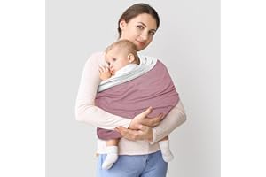 TKKOK Baby Wrap Carrier, Unisex Baby Carrier, Lightweight & Ultra Soft, Easy to Wear Baby Wrap, Perfect for Newborn Toddlers
