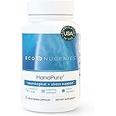 EcoNugenics HonoPure Magnolia Bark Extract – 98% Pure Honokiol Supplement Helps with Brain Function, Sleep Aid, Stress Relief & Overall Mood – Nootropic with GABA & Antioxidant Support – 30 Capsules