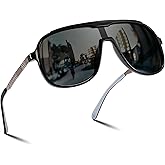 FEISEDY Polarized Sunglasses Men Mirrored One Piece Lens Shades Women Reflective UV Protection Sun Glasses B0277