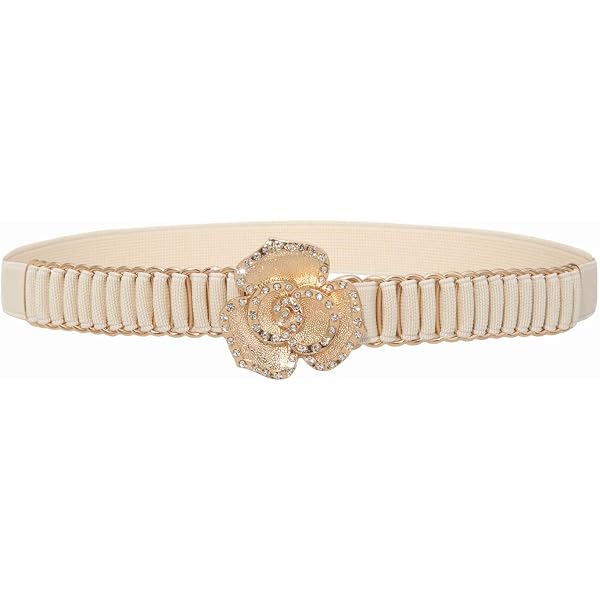 uxcell Women Fish Scale Fashionable Belt Elastic Band Metal  display picture 2