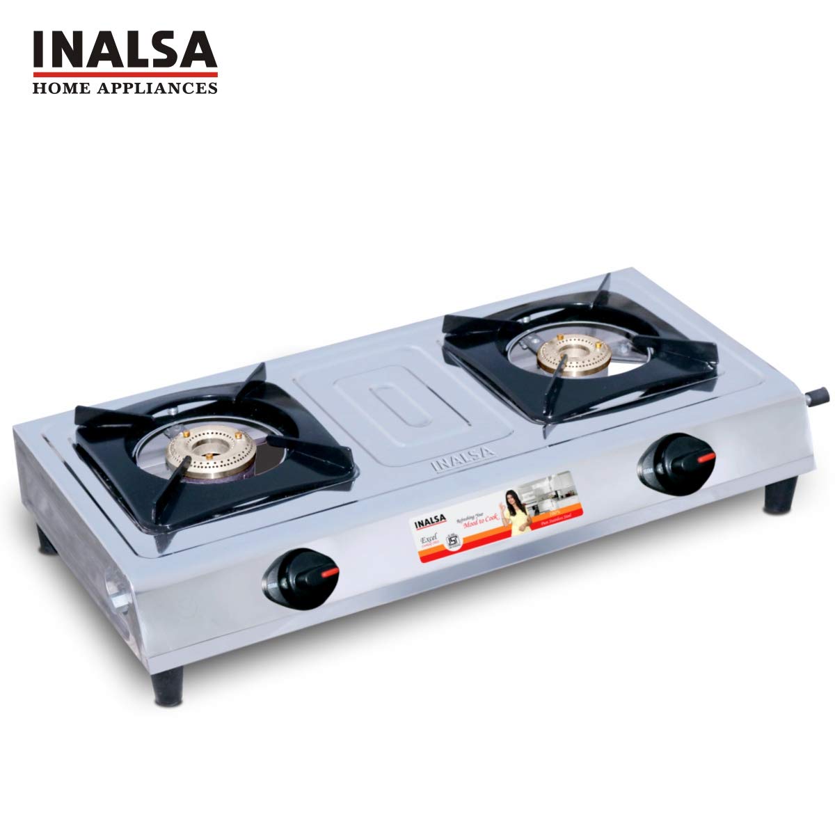 Manual Ignition Stainless Steel 2 Burner Gas Stove Inalsa Best