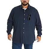 HOdo Big and Tall Mens Cotton Button Down Shirt 3XL-6XL