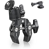ULANZI R099 Camera Clamp Mount Accessories for Action Camera, Super Clamp 360° Ball Head Mount, Bike Bicycle Motorcycle Handl