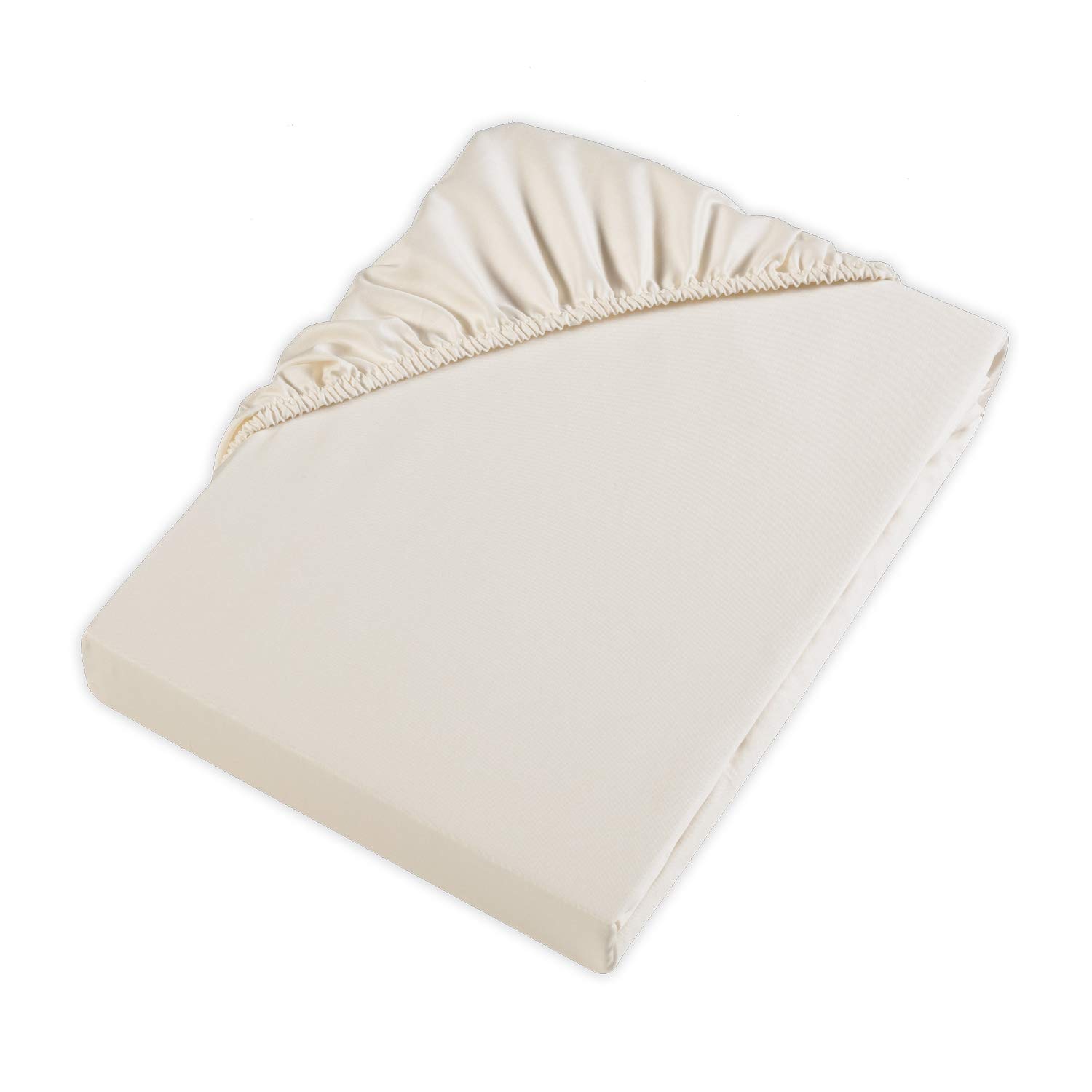 Möve Fitted Sheet, Champagne, 160 x 200 x 30 cm