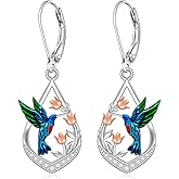 Hummingbird Earrings Hummingbird Gifts for Women Mom Sterling Silver Elegant Earrings Studs Dangle Lovers Memorial Jewelry