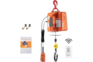 VEVOR 3in1 Electric Hoist Winch, 1500W Portable Electric Winch, 110V Power Winch Crane, 25ft Lifting Height, Overload Protection for Lifting