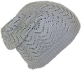 D&Y Women's Loose Knit Reversible Chevron Pattern Beanie/Skull Cap (One Size)